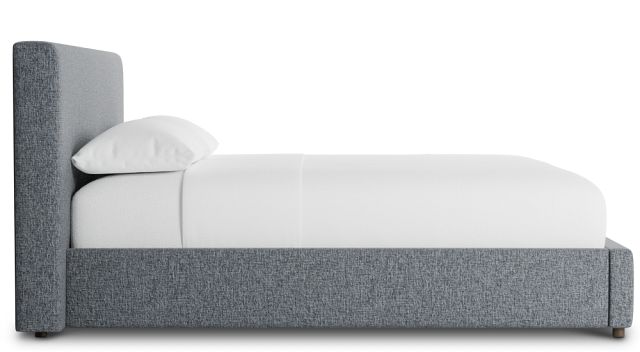 Gayton Elavation Gray 44" Upholstered Platform Bed
