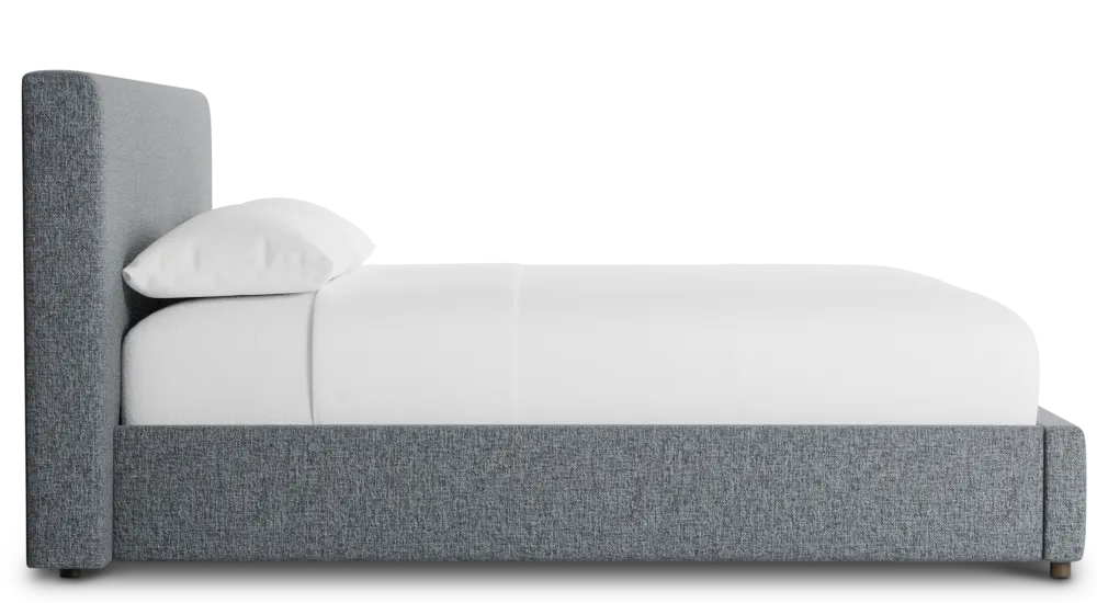 Gayton Elavation Gray 44" Upholstered Platform Bed