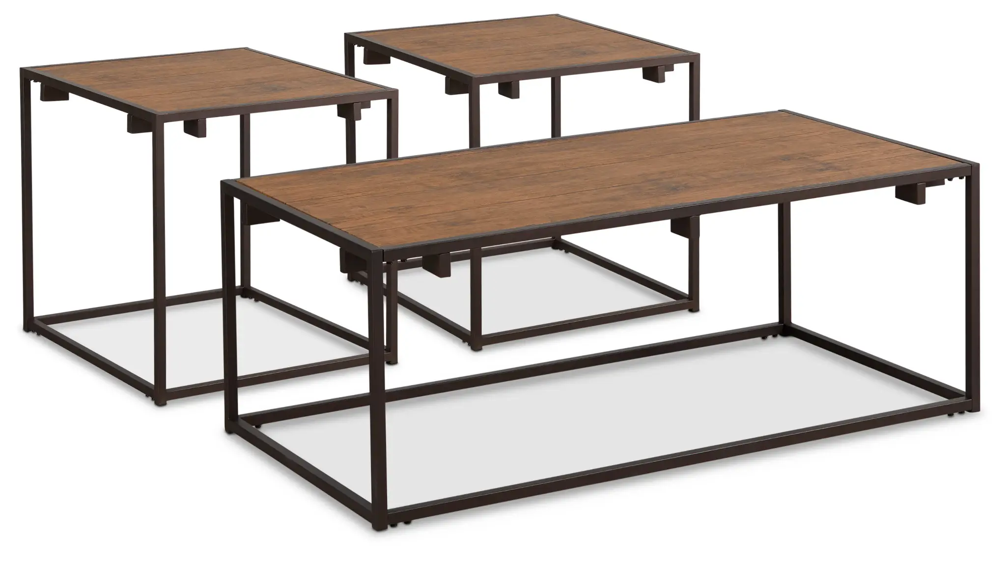 Reggie Dark Tone Rect 3 Pack Tables Reggie Dark Tone Rect 3 Pack Tables