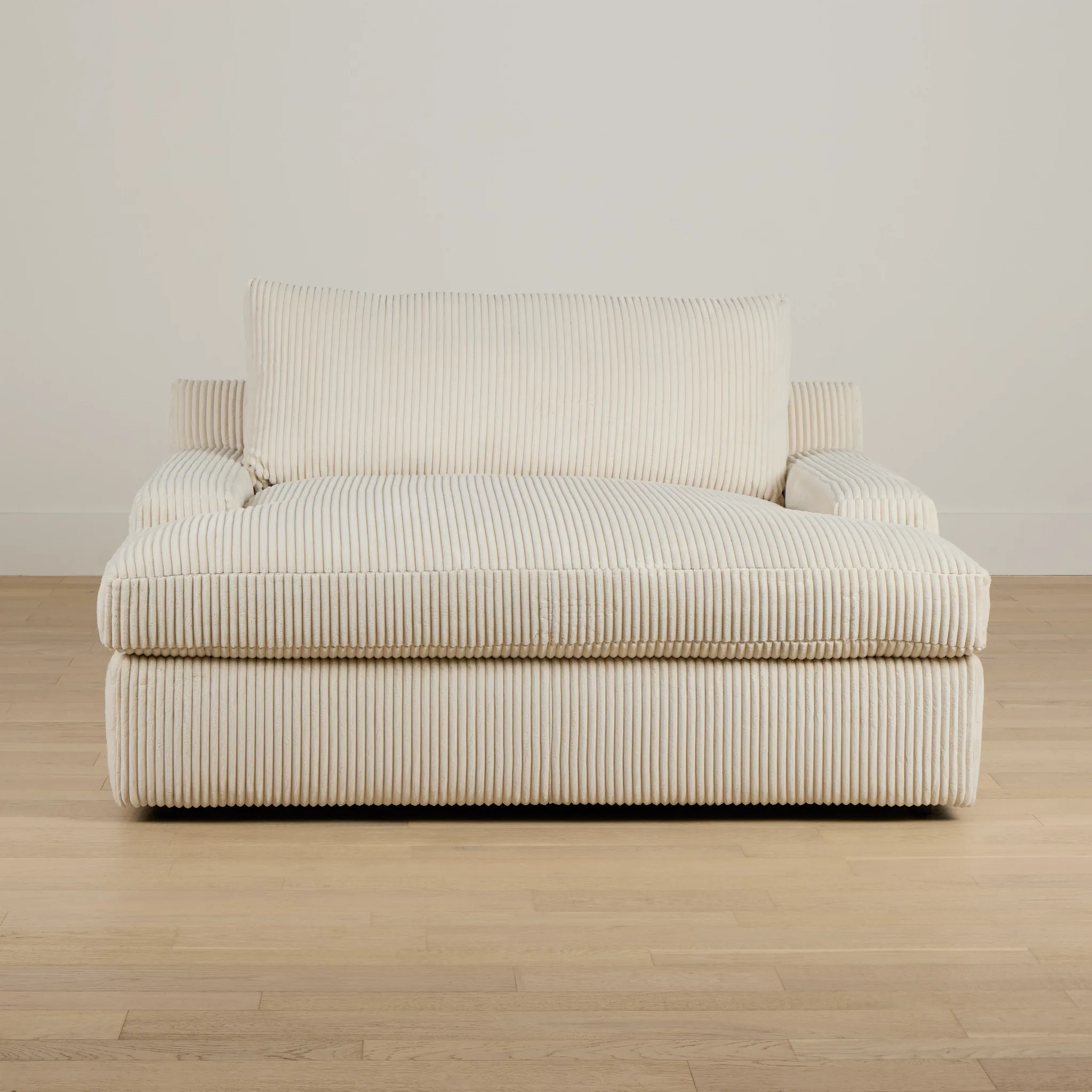 Charlie Ivory Fabric Chaise