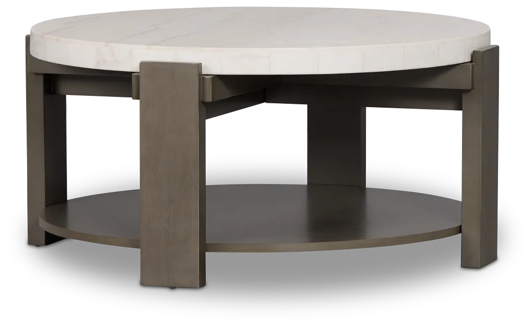 Kaleb White Marble Coffee Table