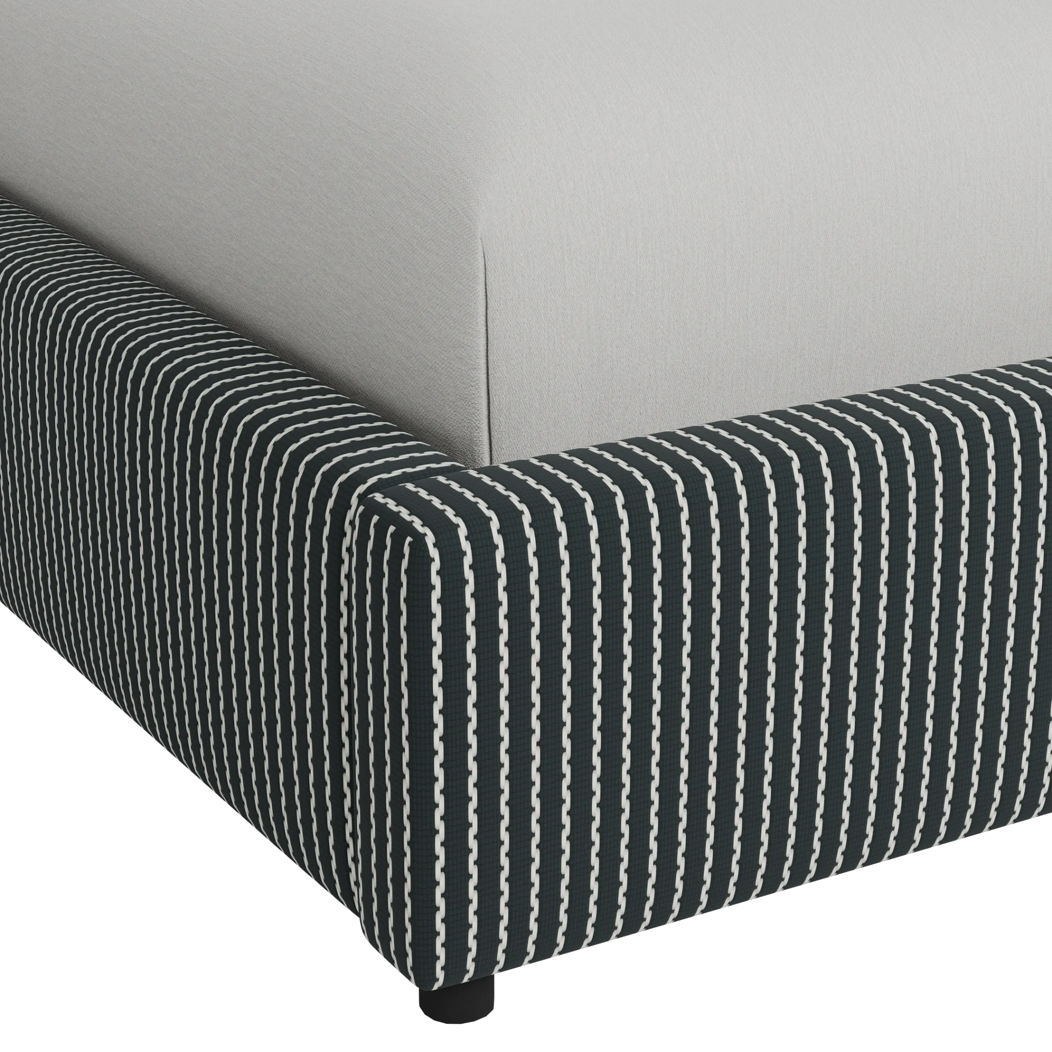Grayton Lucy Navy 44" Upholstered Platform Bed