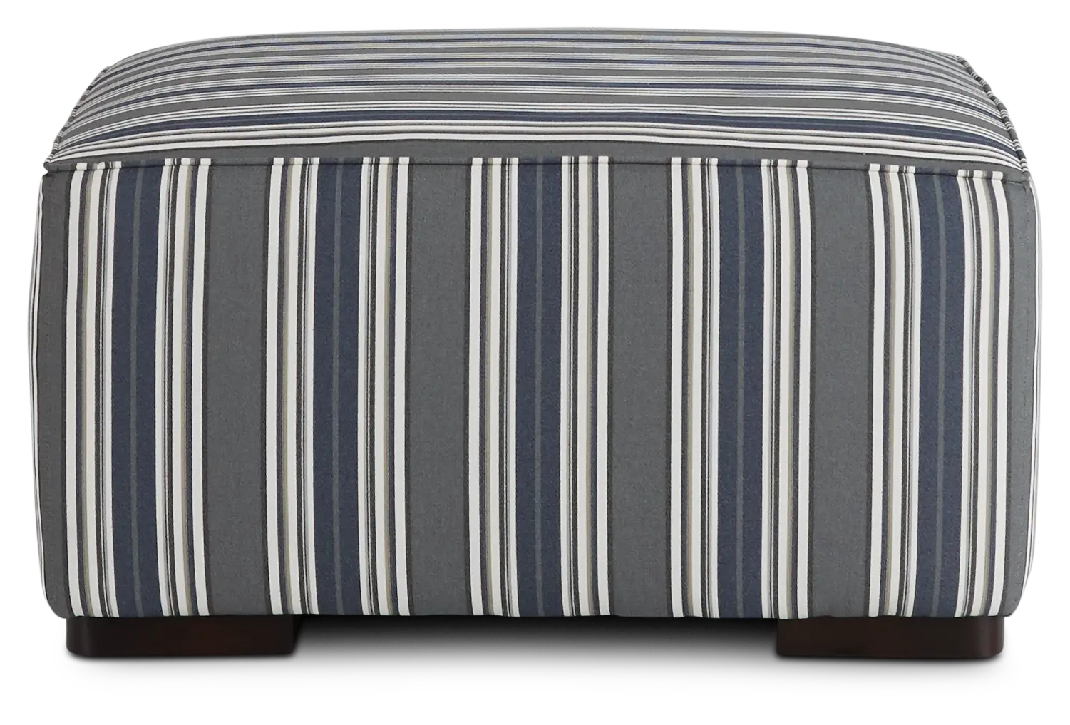 Amuse Blue Stripe Accent Ottoman Amuse Blue Stripe Accent Ottoman