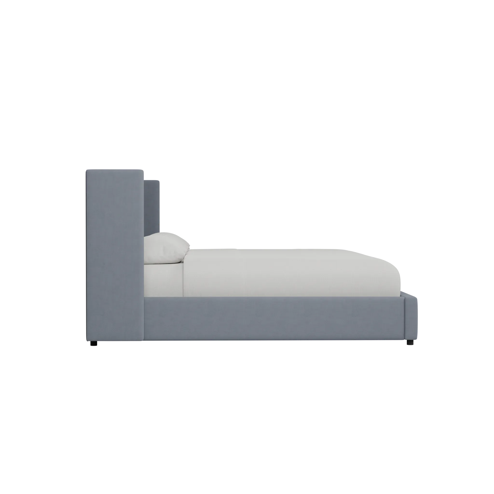 Captiva Joya Gray 48" Upholstered Shelter Bed