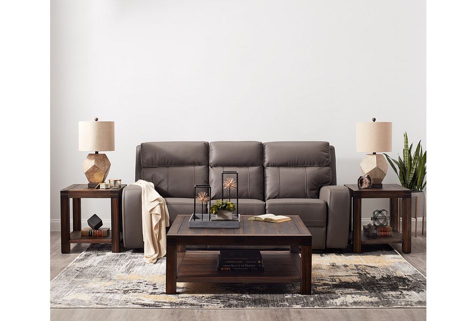 Rhett Gray Micro Reclining Sofa