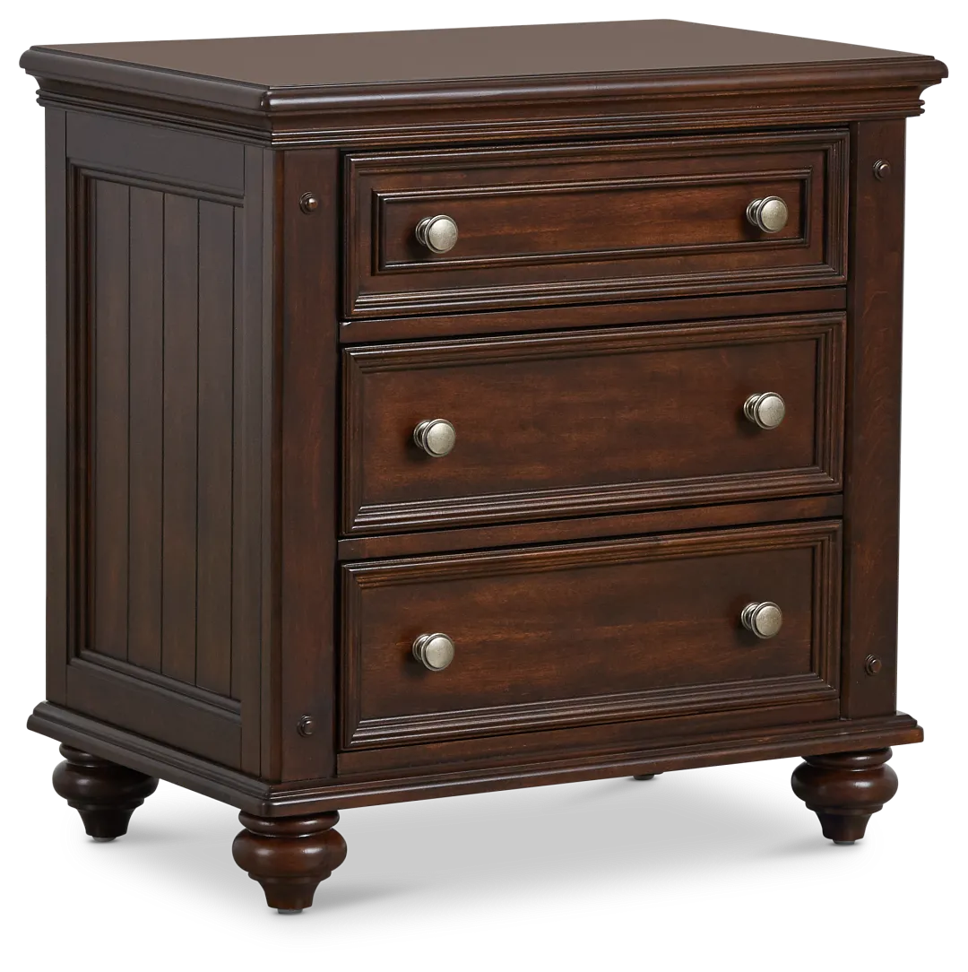Savannah Dark Tone 3-drawer Nightstand