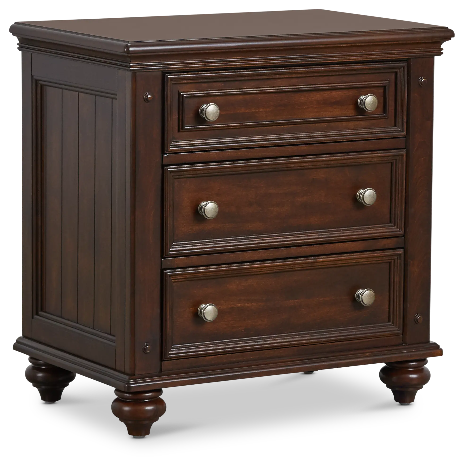 Savannah Dark Tone 3-drawer Nightstand Savannah Dark Tone 3-drawer Nightstand
