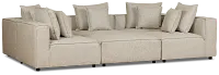 Tatum Beige Fabric 6-piece Modular Sectional
