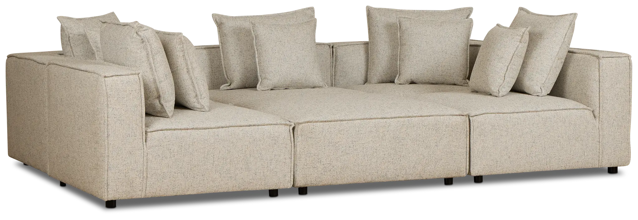 Tatum Beige Fabric 6-piece Modular Sectional Tatum Beige Fabric 6-piece Modular Sectional