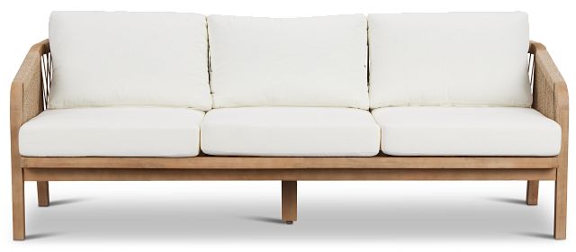 Laguna Light Tone Sofa With White Cushions