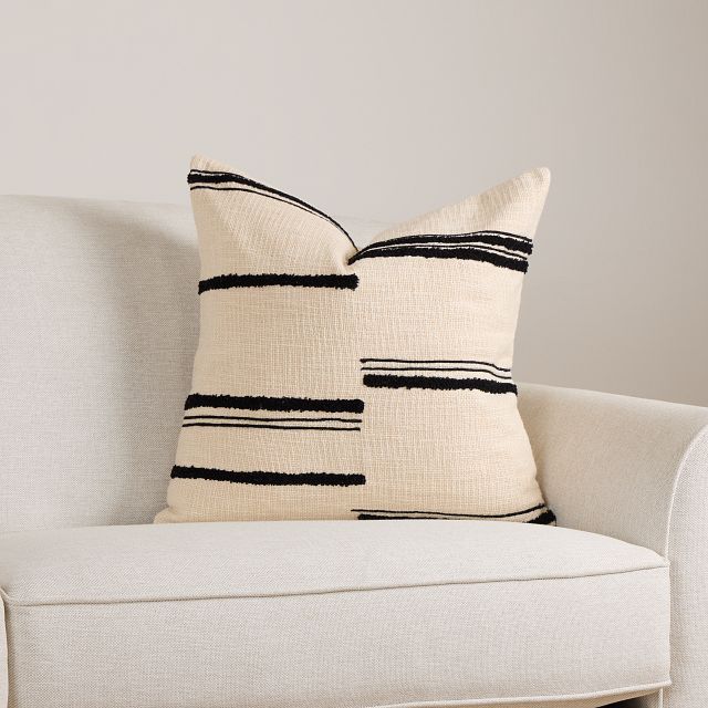Maycie Ivory 22" Square Accent Pillow
