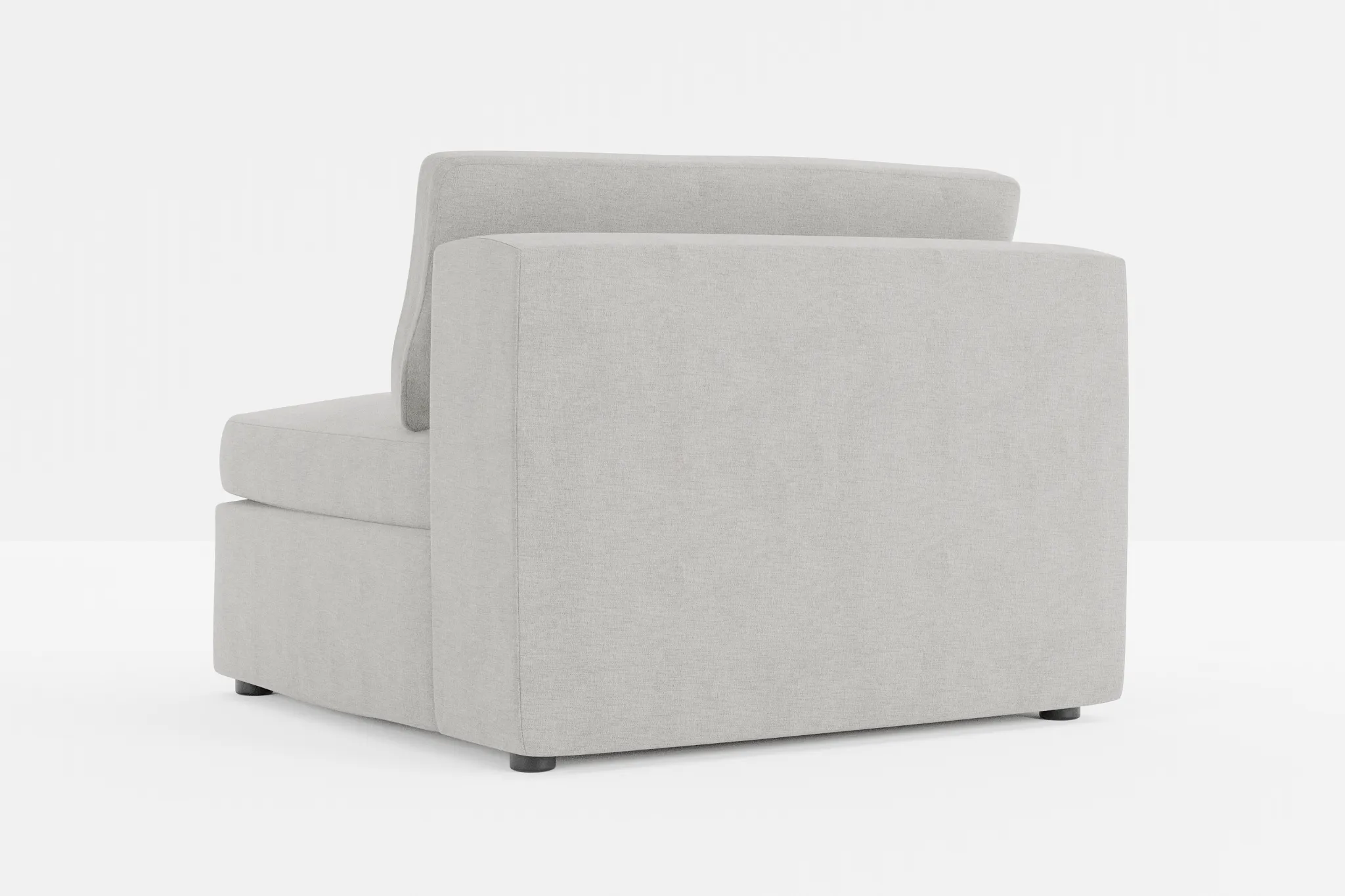 Destin Maguire Gray Fabric Armless Chair
