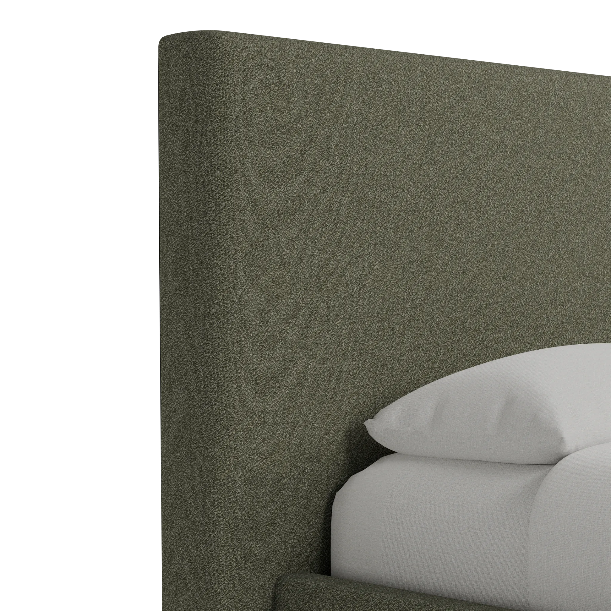 Grayton Sutton Green 54" Upholstered Platform Bed