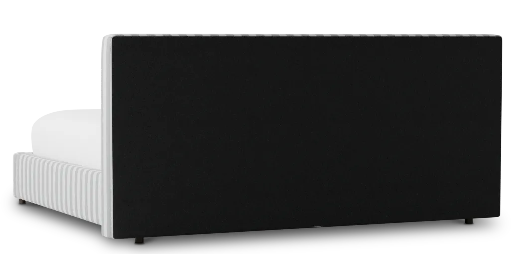 Grayton Sea Lane Dark Blue 44" Upholstered Platform Bed