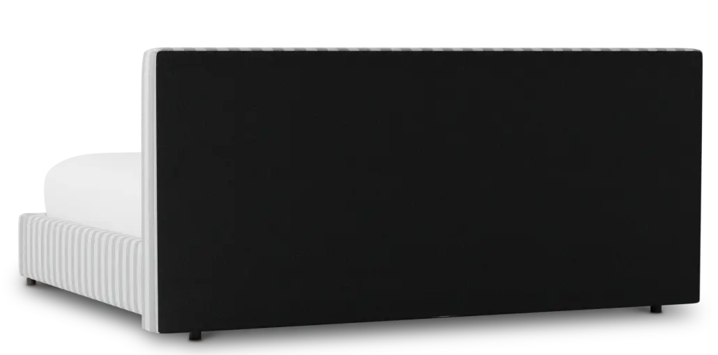 Grayton Sea Lane Dark Blue 44" Upholstered Platform Bed Grayton Sea Lane Dark Blue 44" Upholstered Platform Bed