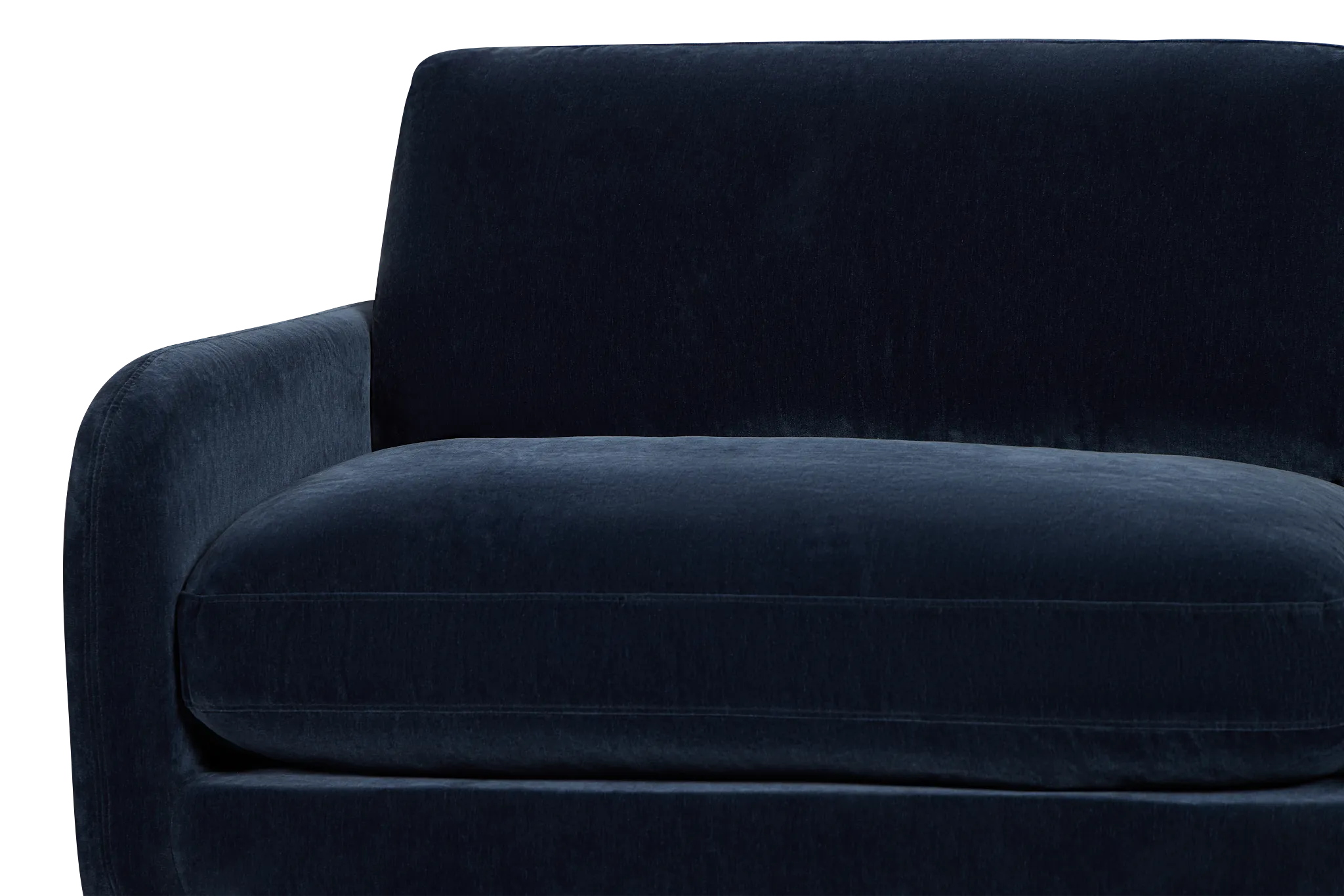 Jules Dark Blue Velvet 2 Piece Modular Sofa