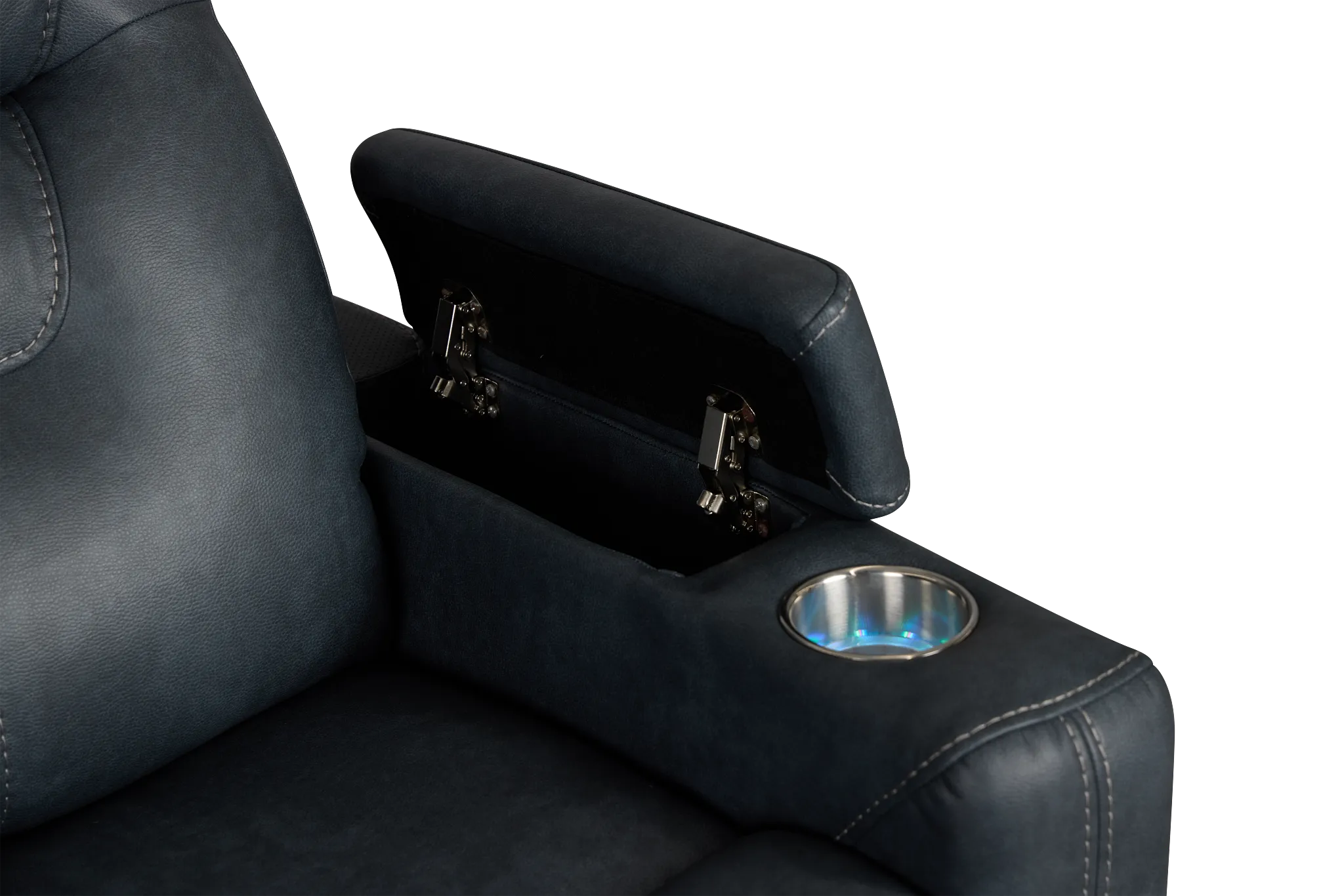 Vantage Gray Micro Power Recliner