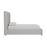 Grayton Sea Lane Light Gray 54" Upholstered Platform Bed