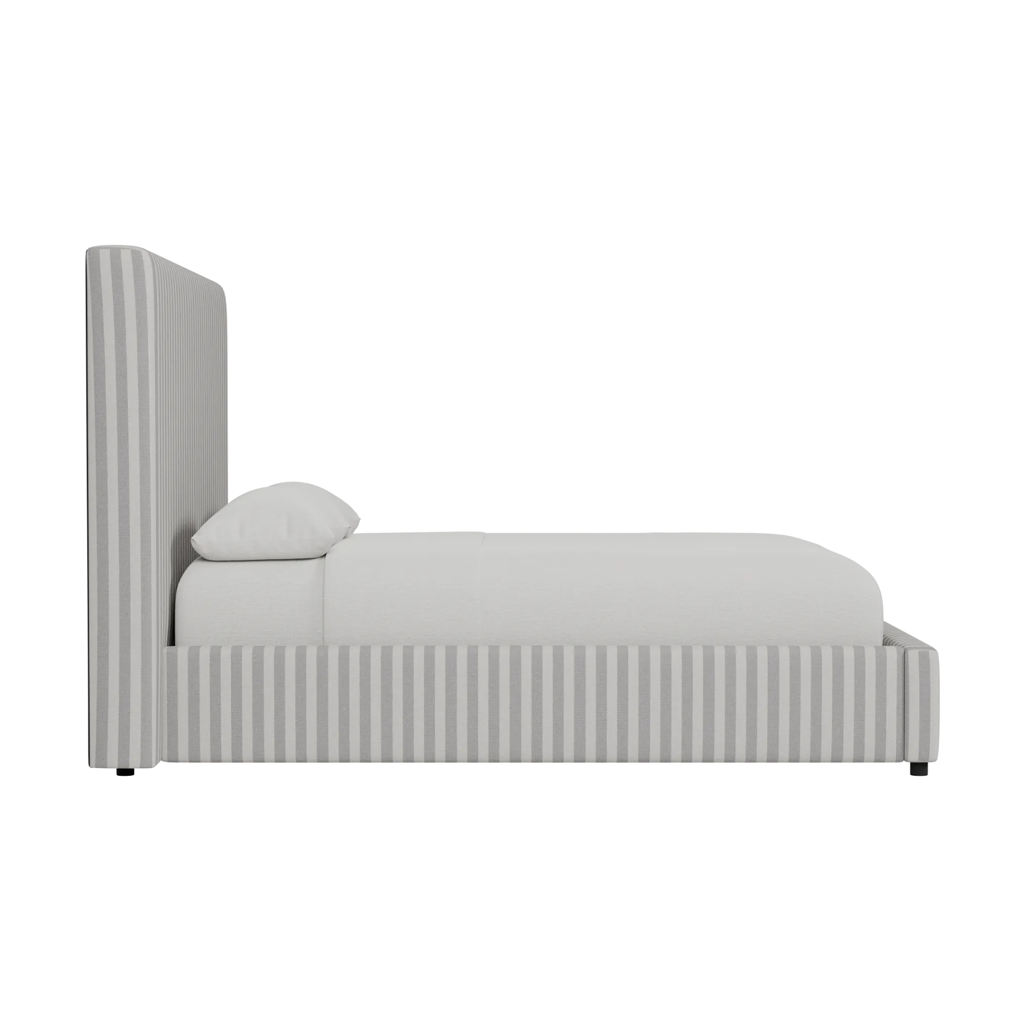 Grayton Sea Lane Light Gray 54" Upholstered Platform Bed