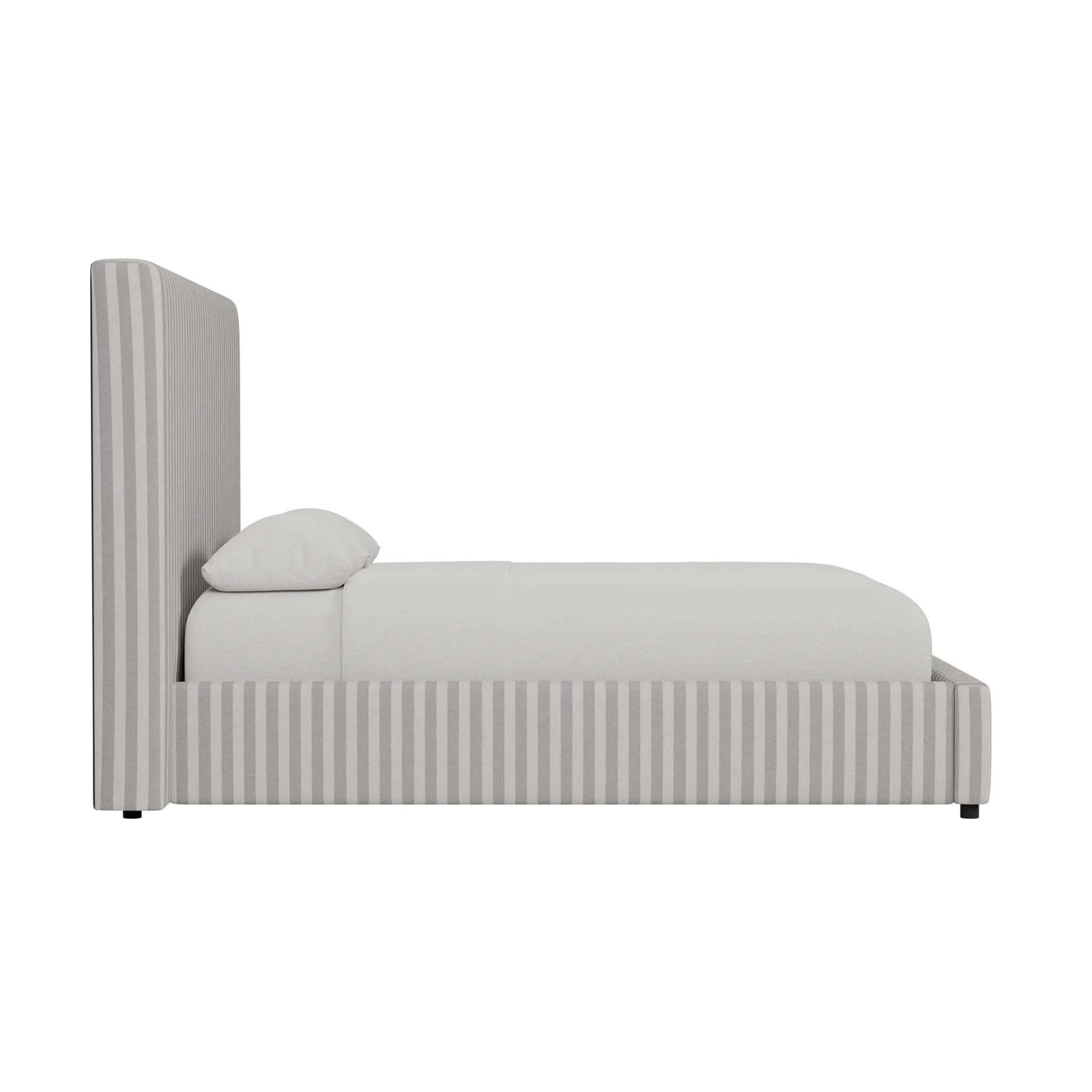 Grayton Sea Lane Light Gray 54" Upholstered Platform Bed Grayton Sea Lane Light Gray 54" Upholstered Platform Bed
