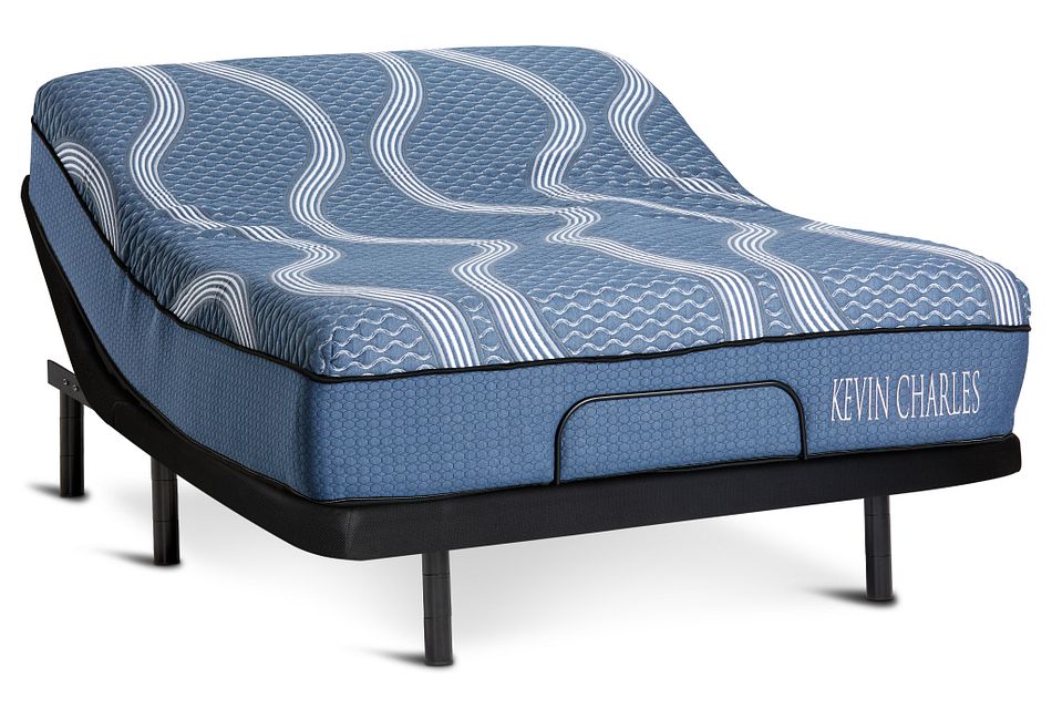 Kevin Charles Vista Hybrid Silver Adjustable Mattress Set