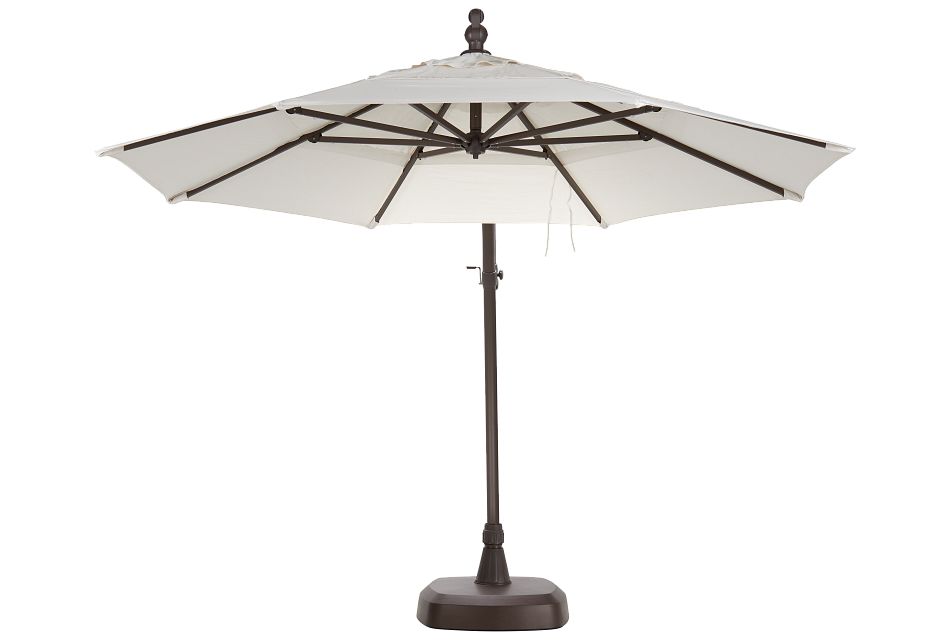 Cayman White Cantilever Umbrella Set
