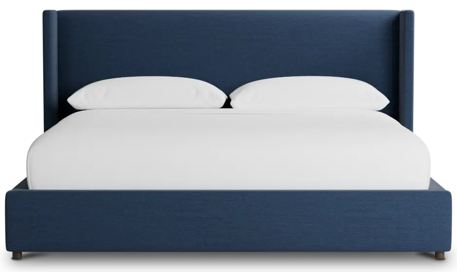 Captiva Peyton Dark Blue 48" Upholstered Shelter Bed Captiva Peyton Dark Blue 48" Upholstered Shelter Bed