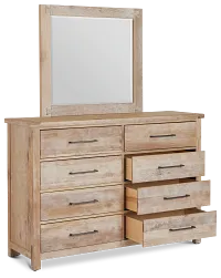 Salt Lake Light Tone Dresser & Mirror