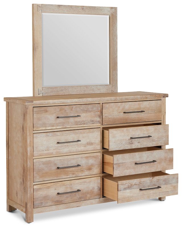 Salt Lake Light Tone Dresser & Mirror