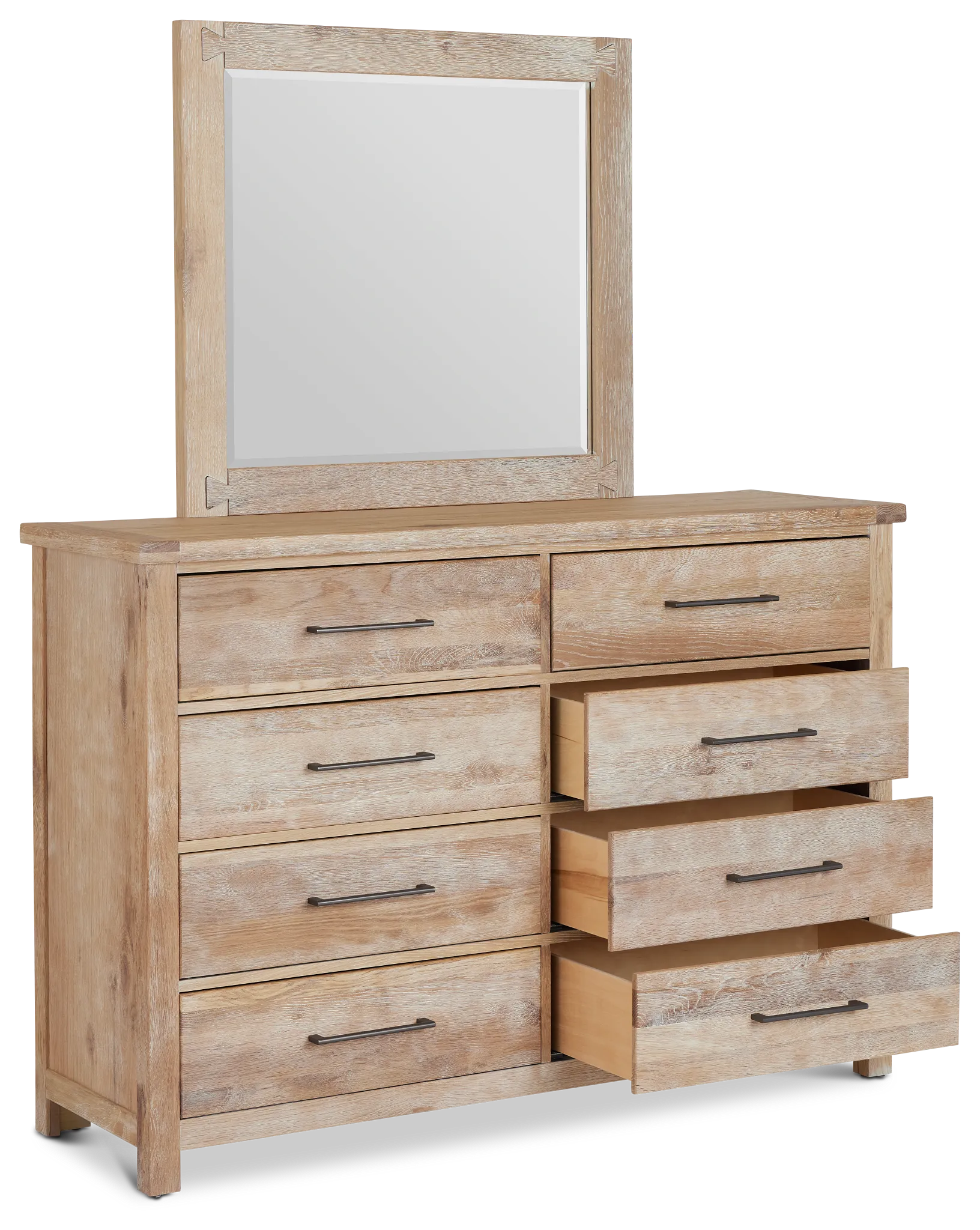 Salt Lake Light Tone Dresser & Mirror