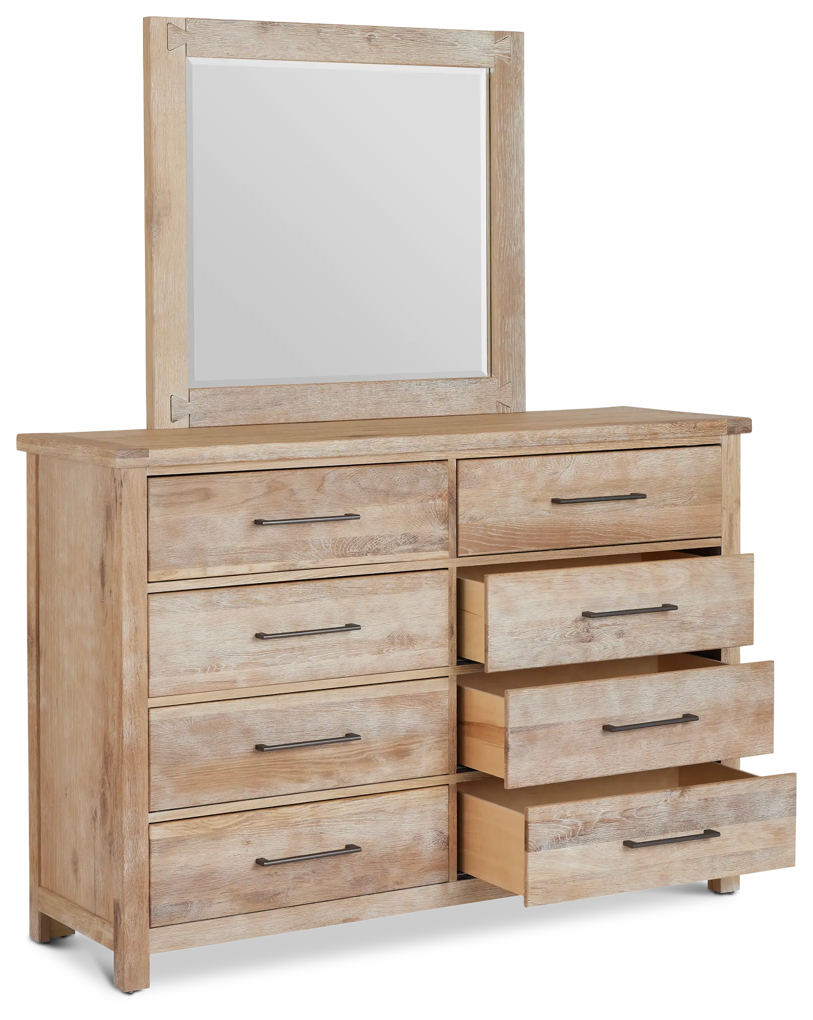 Salt Lake Light Tone Dresser & Mirror Salt Lake Light Tone Dresser & Mirror