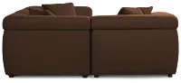 Aria Dark Brown Micro Immersive 5-piece Bumper Sectional W/1 Speaker