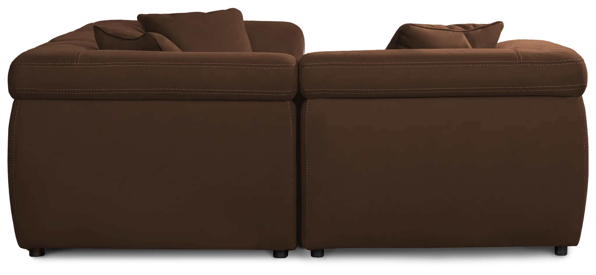 Aria Dark Brown Micro Immersive 5-piece Bumper Sectional W/1 Speaker