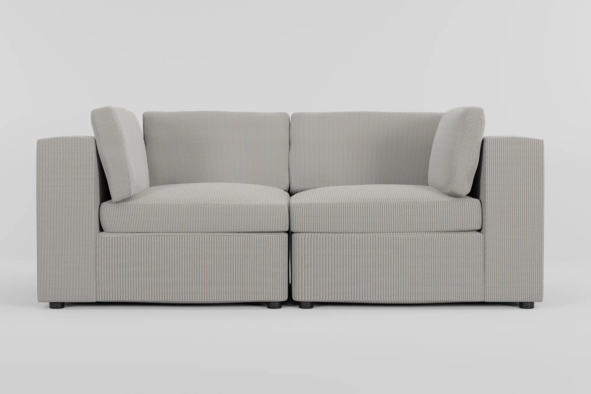 Destin Lucy Light Beige Fabric 2-piece Modular Sofa Destin Lucy Light Beige Fabric 2-piece Modular Sofa