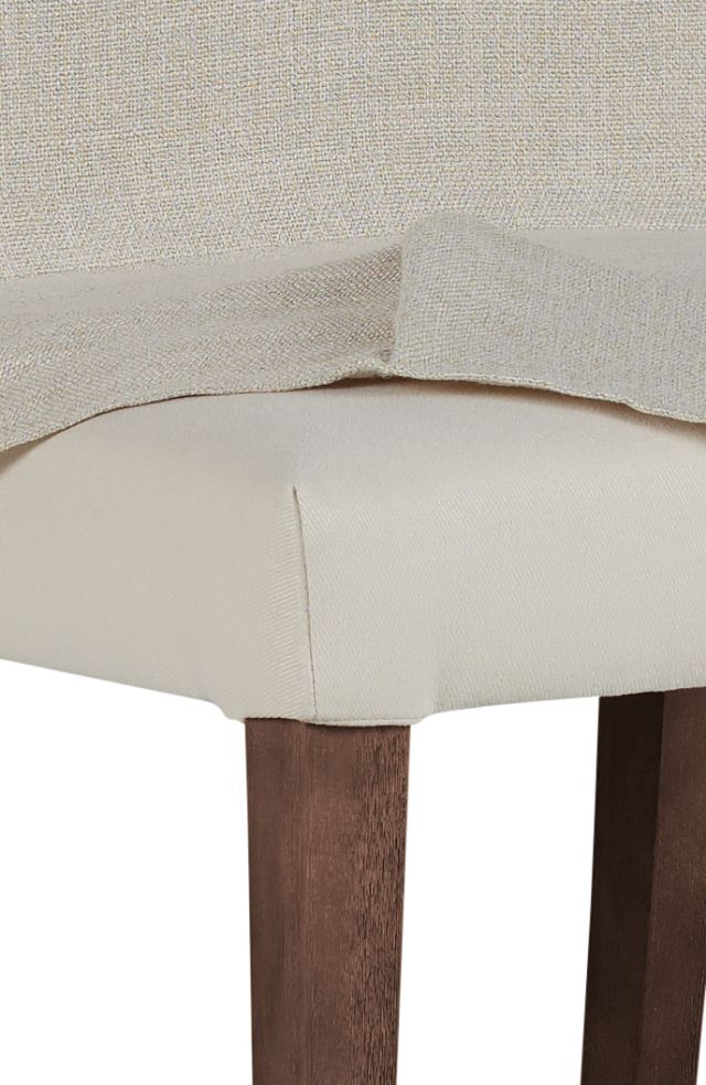 Harbor Light Beige Short Slipcover Chair With Medium-tone Leg (5)