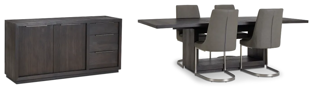 Madden Dark Tone Rect Dining Room