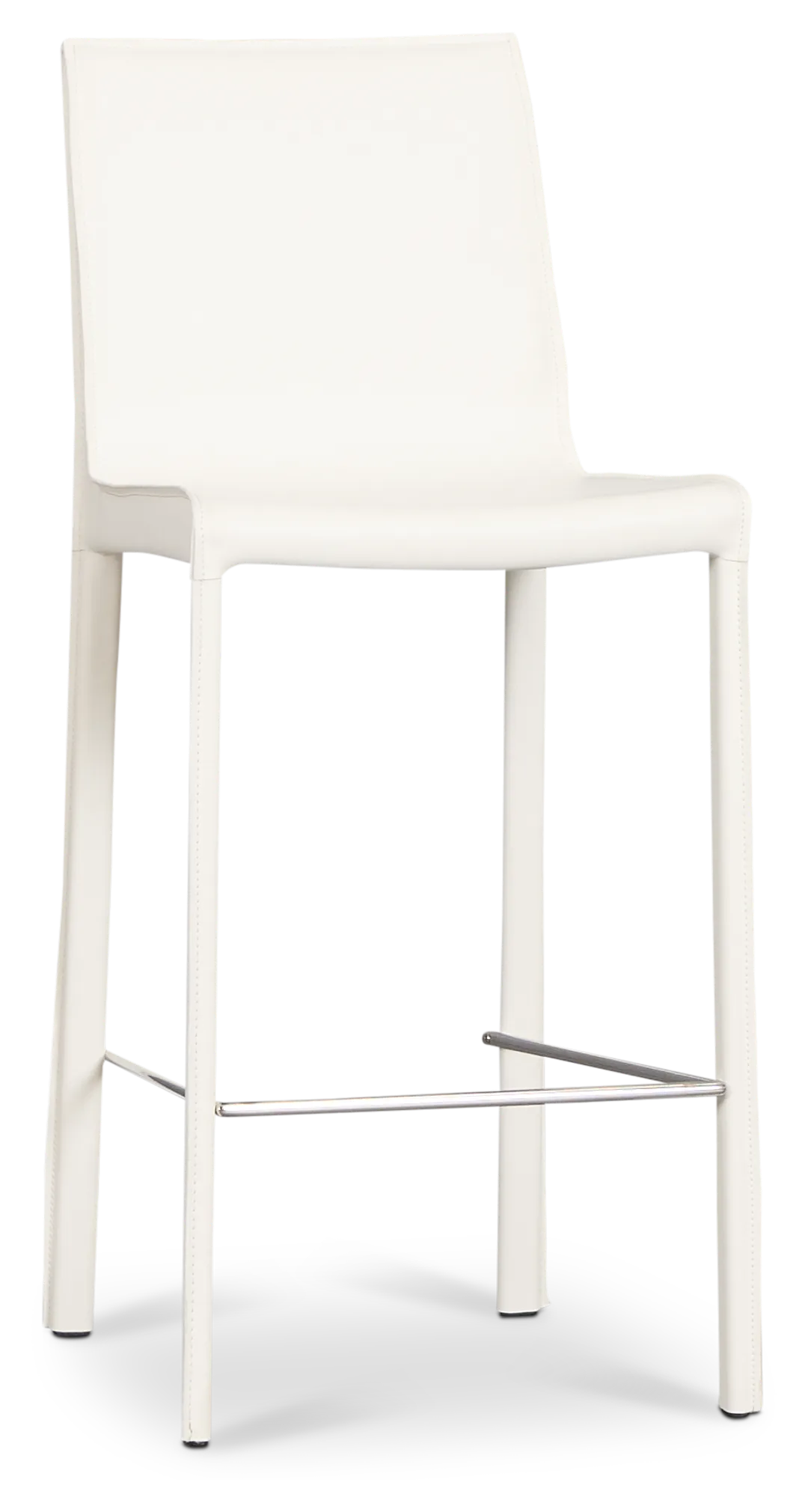Lagos White 27" Upholstered Barstool
