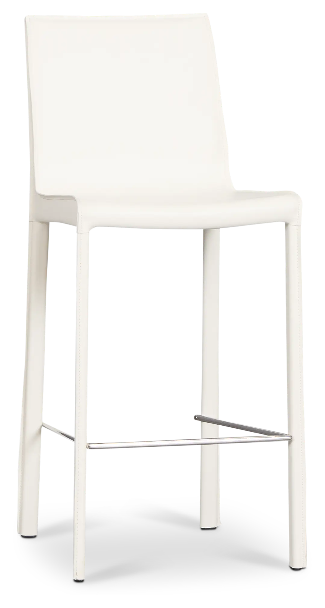 Lagos White 27" Upholstered Barstool Lagos White 27" Upholstered Barstool