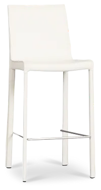 Lagos White 27" Upholstered Barstool