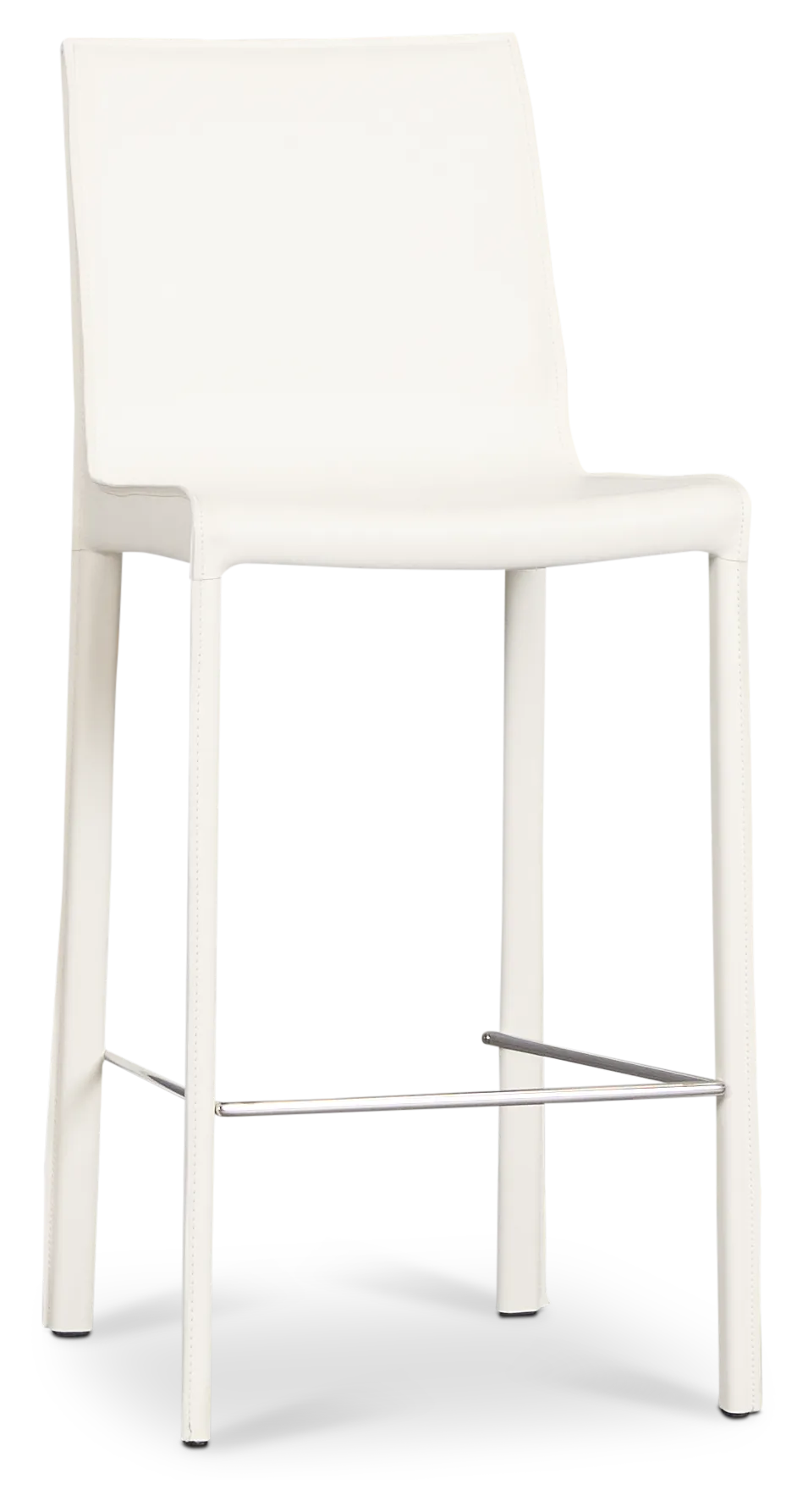Lagos White 27" Upholstered Barstool