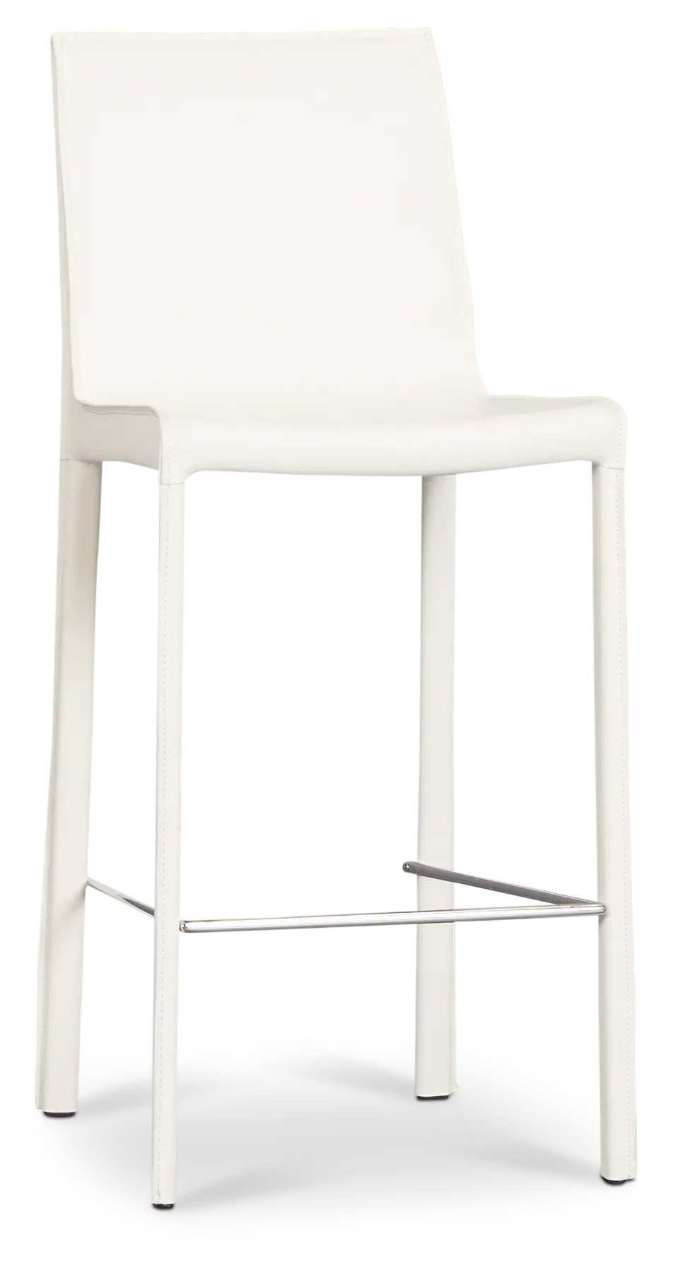 Lagos White 27" Upholstered Barstool Lagos White 27" Upholstered Barstool