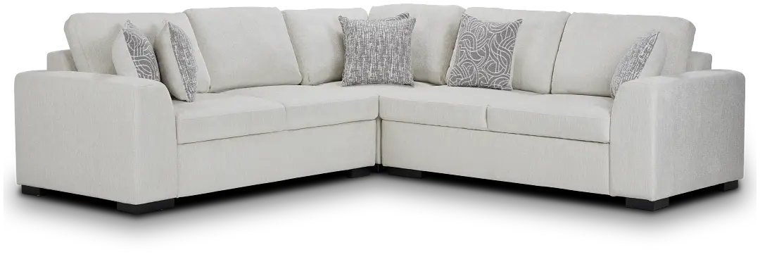 Blakely White Fabric Small Two-arm Sectional Blakely White Fabric Small Two-arm Sectional