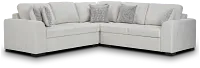 Blakely White Fabric Small Two-arm Sectional