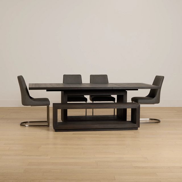 Madden Dark Tone Table, 4 Chairs & Bench