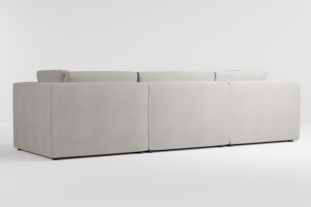 Destin Maguire Pewter Fabric 3-piece Modular Sofa