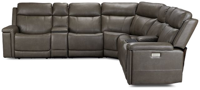 Jayden Gray Micro Large Dual Power Reclining Two-arm Sectional