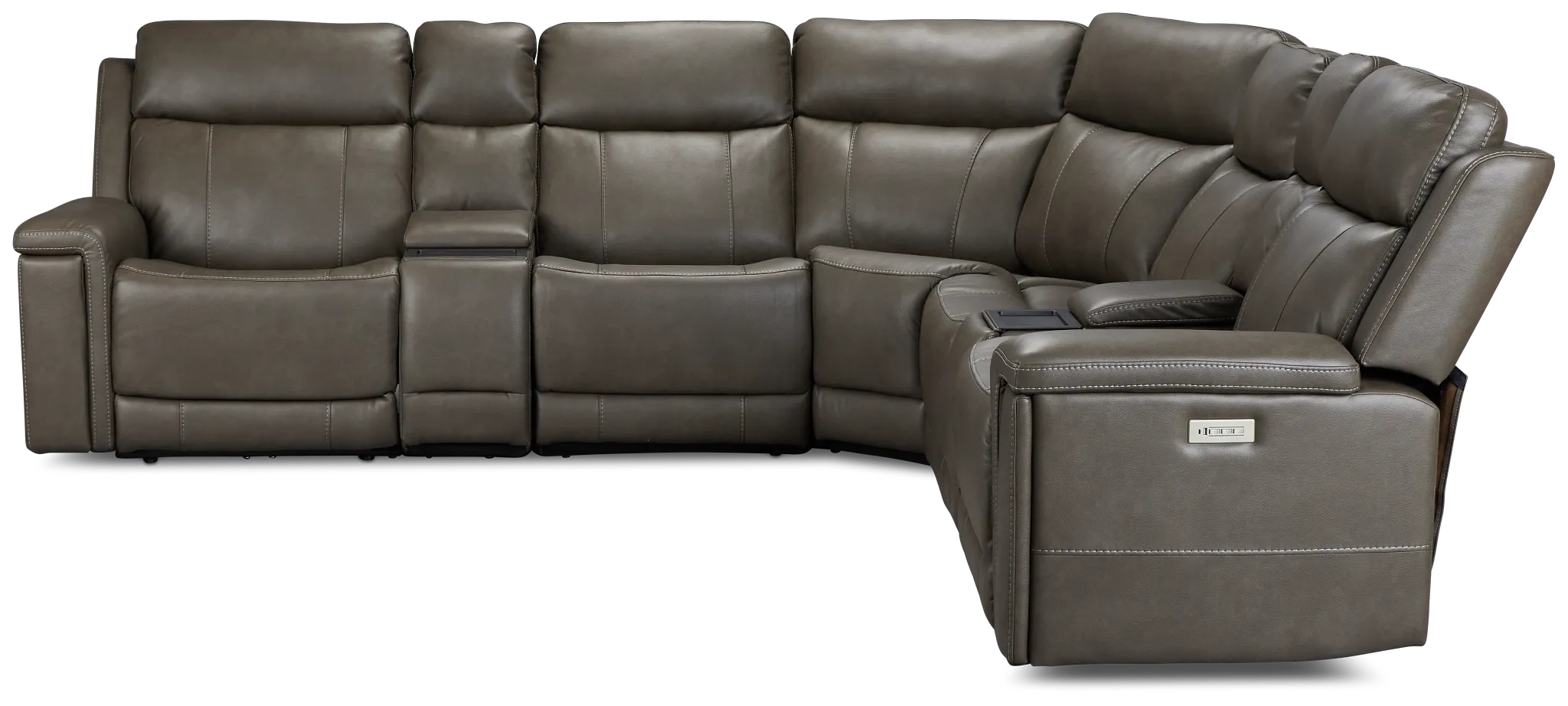 Jayden Gray Micro Large Dual Power Reclining Two-arm Sectional