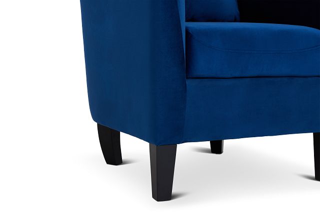 Stanton Dark Blue Velvet Accent Chair (6)