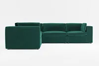 Destin Joya Green Velvet 5-piece Modular Sectional