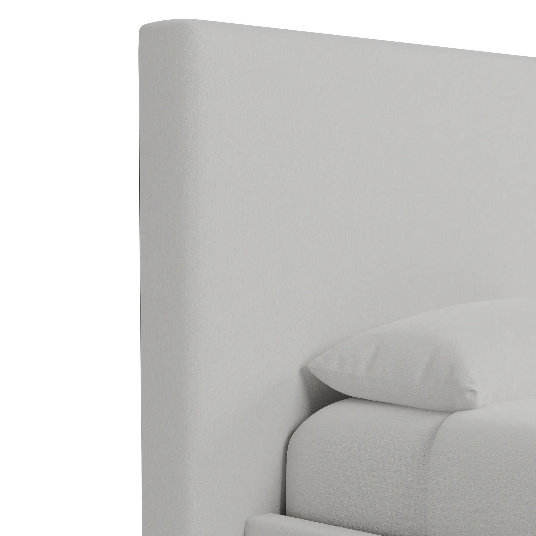 Grayton Delray Pewter 54" Upholstered Platform Bed Grayton Delray Pewter 54" Upholstered Platform Bed